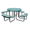 Vestil Round Picnic Table, Green, Metal, 81-1/4 in PT-MX-RT-46-GN - alternate 1